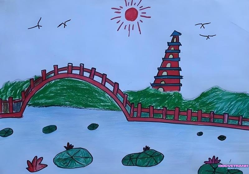 vẽ cảnh làng quê