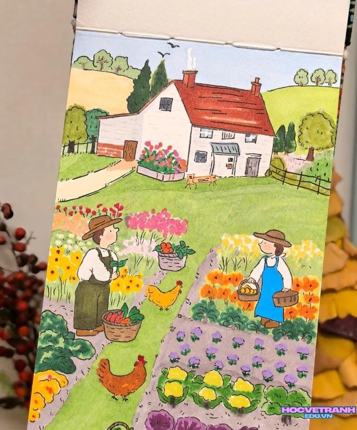 vẽ cảnh sum họp