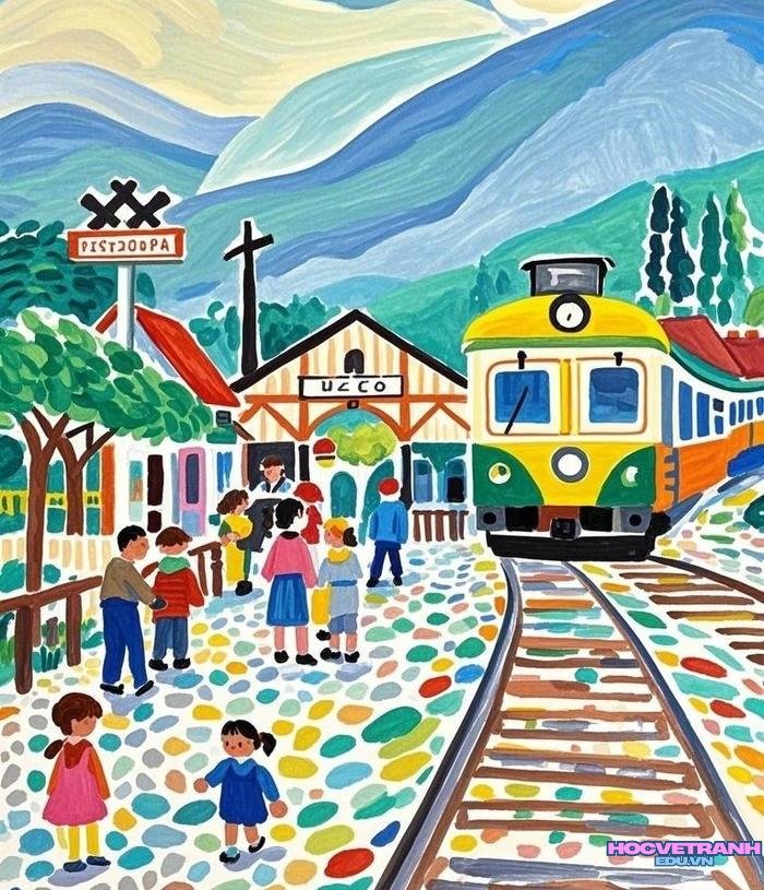 vẽ cảnh vui chơi