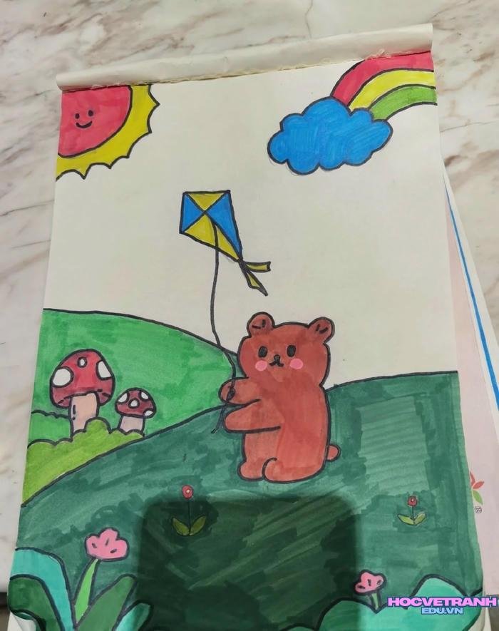 vẽ diều giấy bay cao