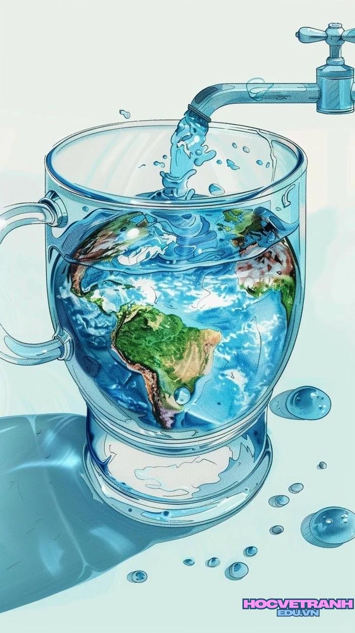 vẽ giọt nước quý giá