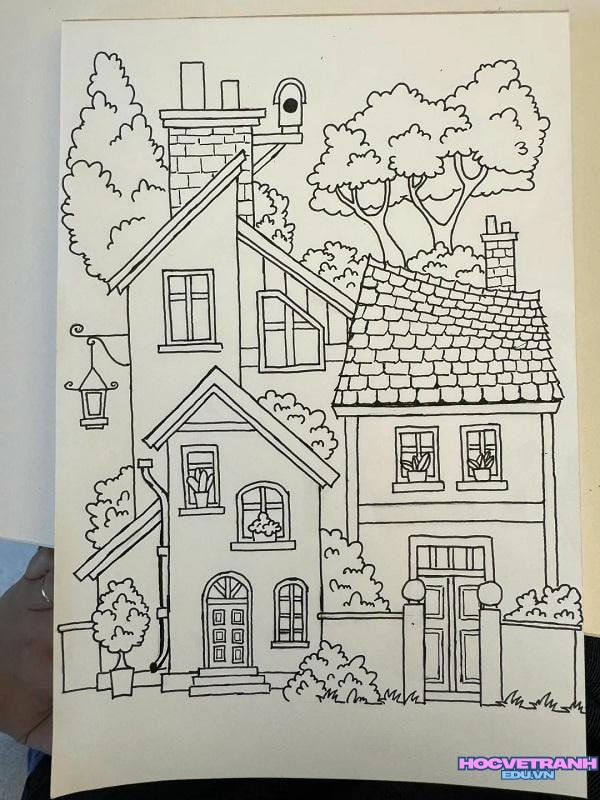 vẽ ngôi nhà đẹp