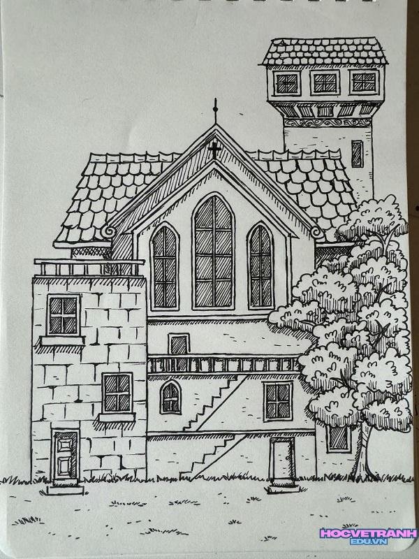 vẽ ngôi nhà đơn giản mà đẹp