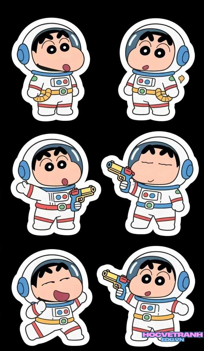vẽ phi hành gia hiện đại
