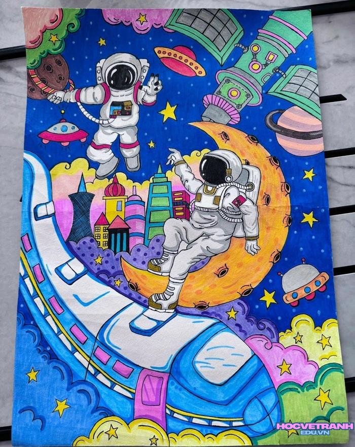 vẽ phi hành gia nhỏ