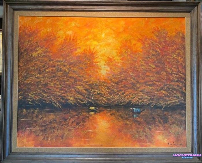 vẽ phong cảnh bình minh