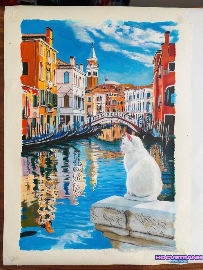 vẽ phong cảnh treo tường