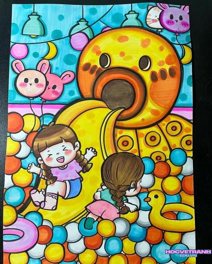 vẽ sân chơi đơn giản