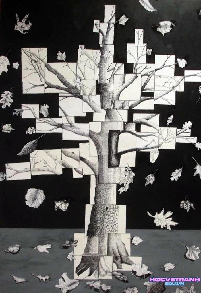 vẽ siêu thực bằng bút chì