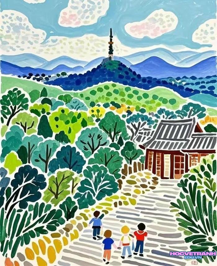 vẽ sinh hoạt đơn giản