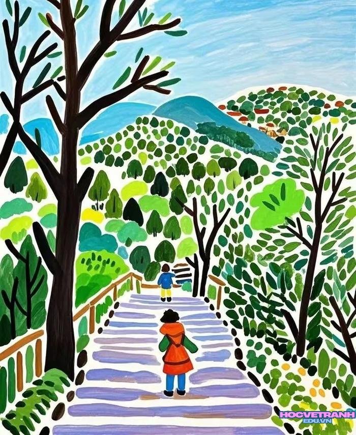 vẽ sinh hoạt màu nước