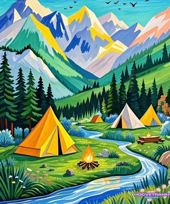 vẽ sinh hoạt ngày hè