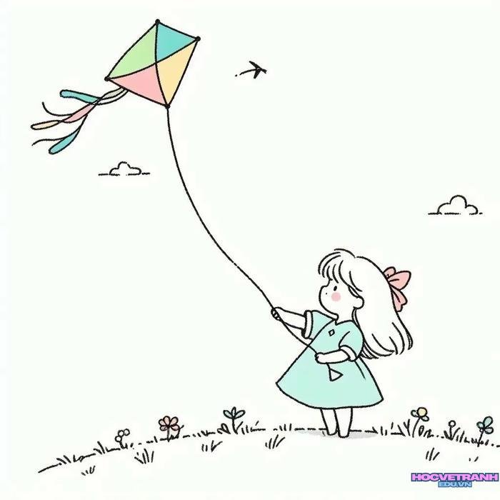 vẽ thả diều tối giản