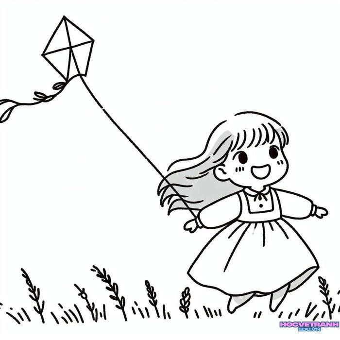 vẽ thả diều và hoa