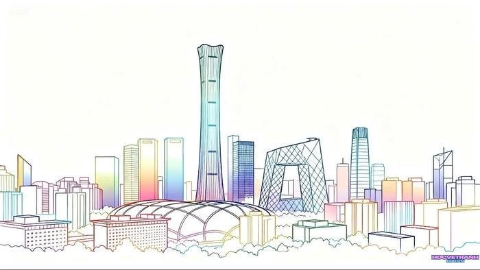 vẽ thành phố tối giản