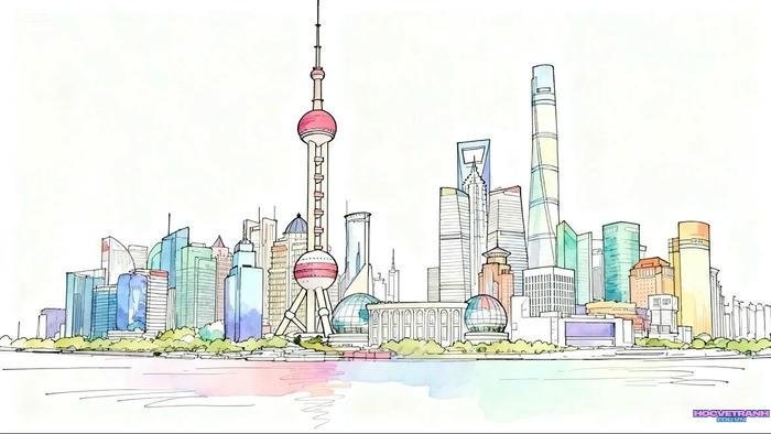 vẽ thành phố viễn tưởng