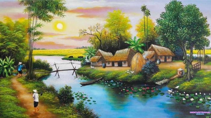 vẽ thiên nhiên hùng vĩ