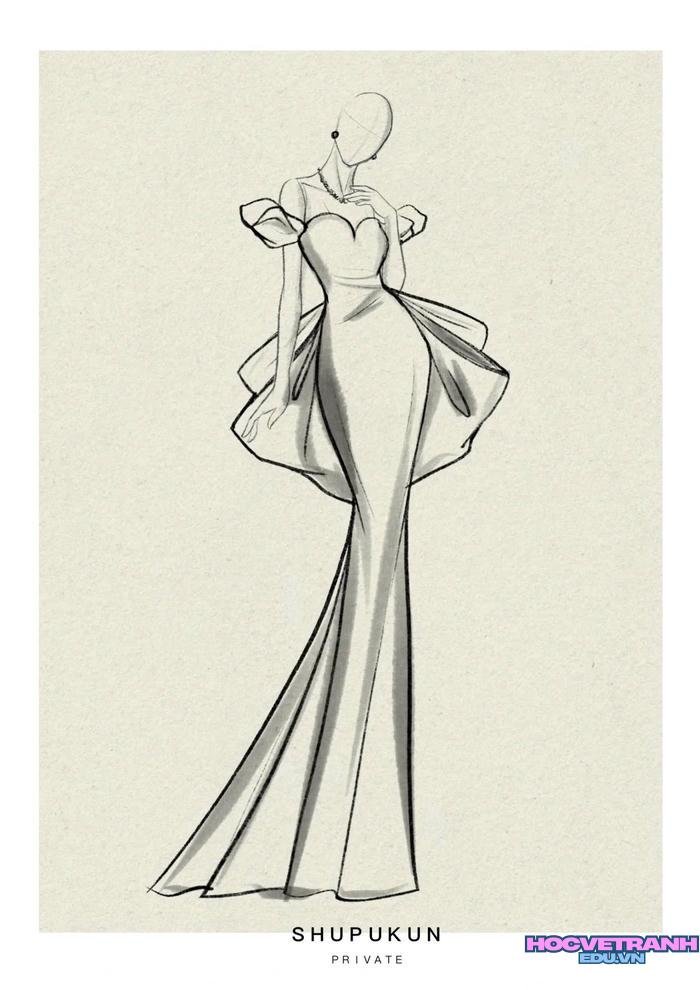 vẽ thời trang bằng bút chì