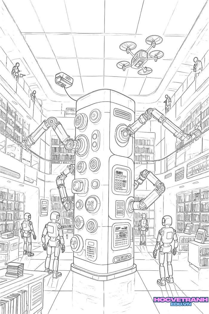 vẽ thư viện thông minh
