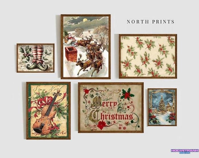 vẽ trang trí noel