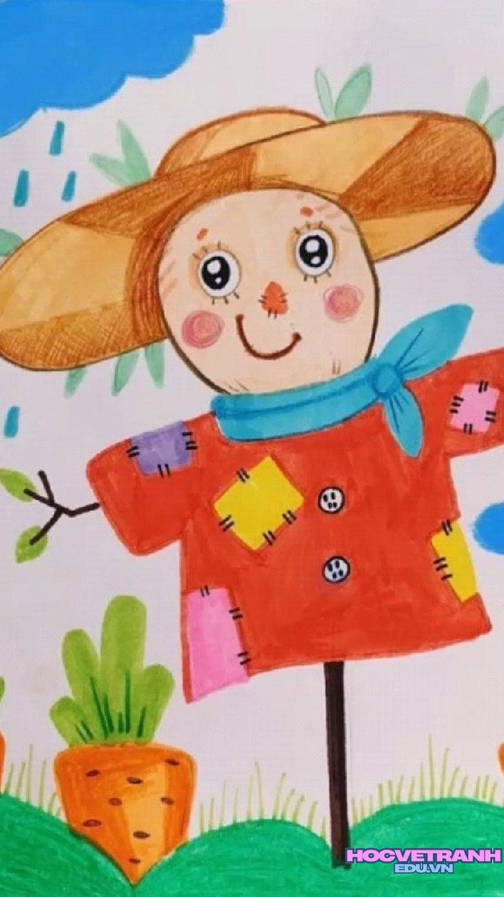 ve tranh cute dang yeu.