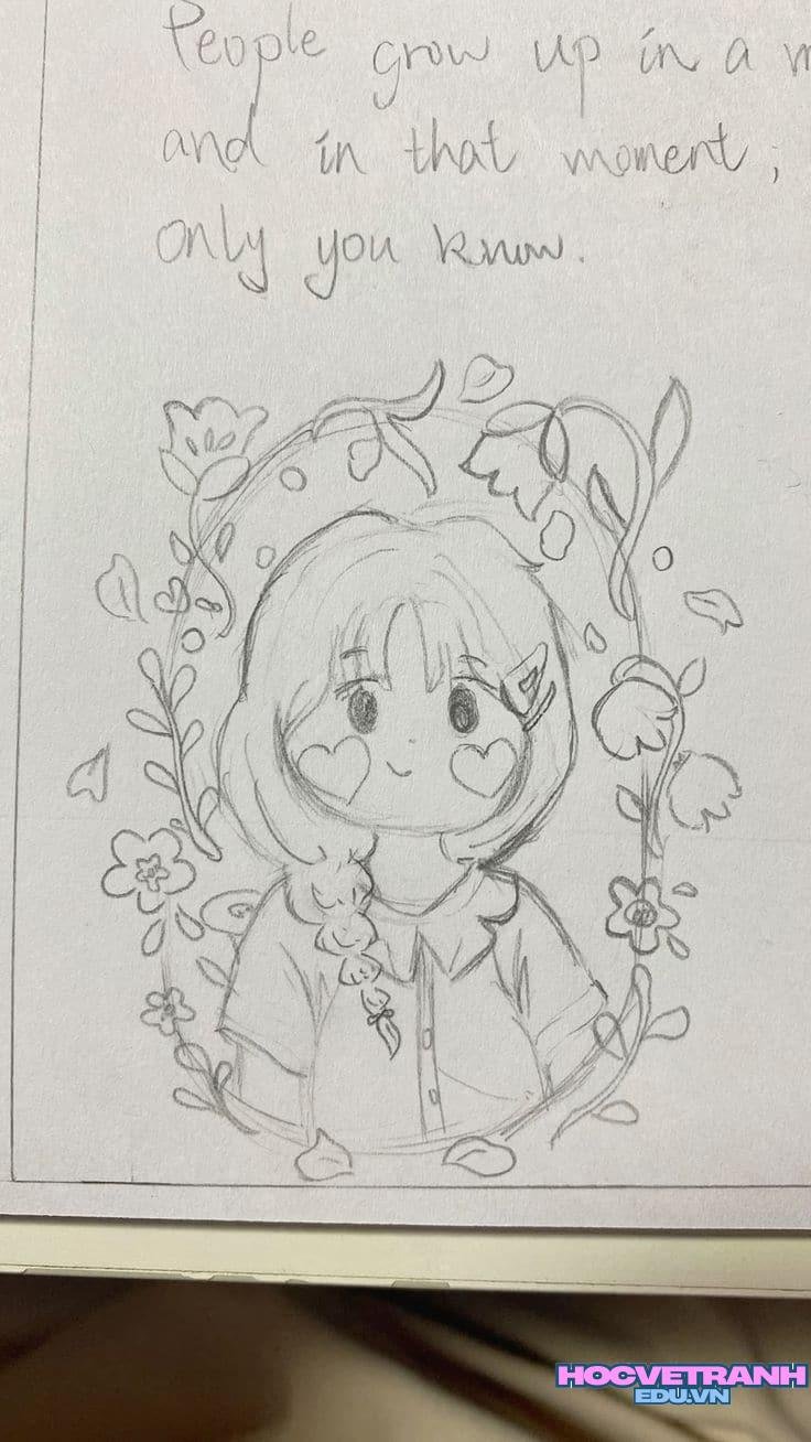 ve tranh cute de thuong
