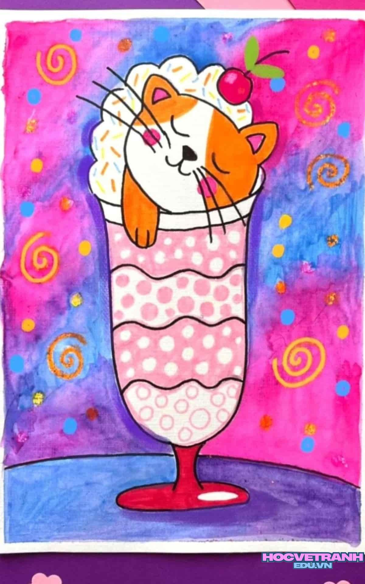 ve tranh cute don gian.