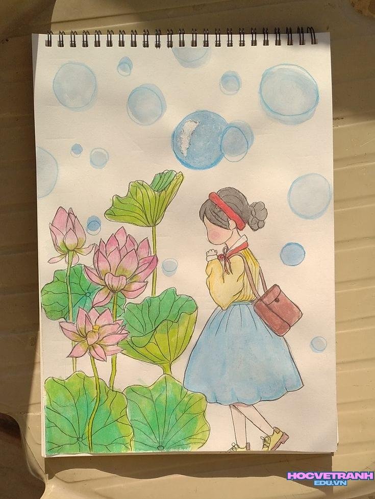 ve tranh cute nhe nhang.