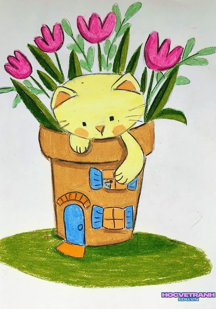 ve tranh cute xinh xan.