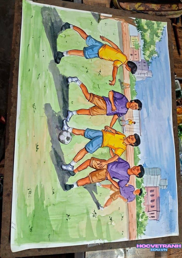 ve tranh da bong dep.
