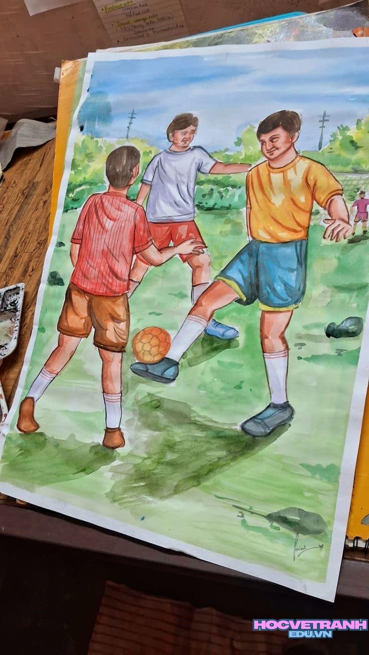 ve tranh da bong lon.