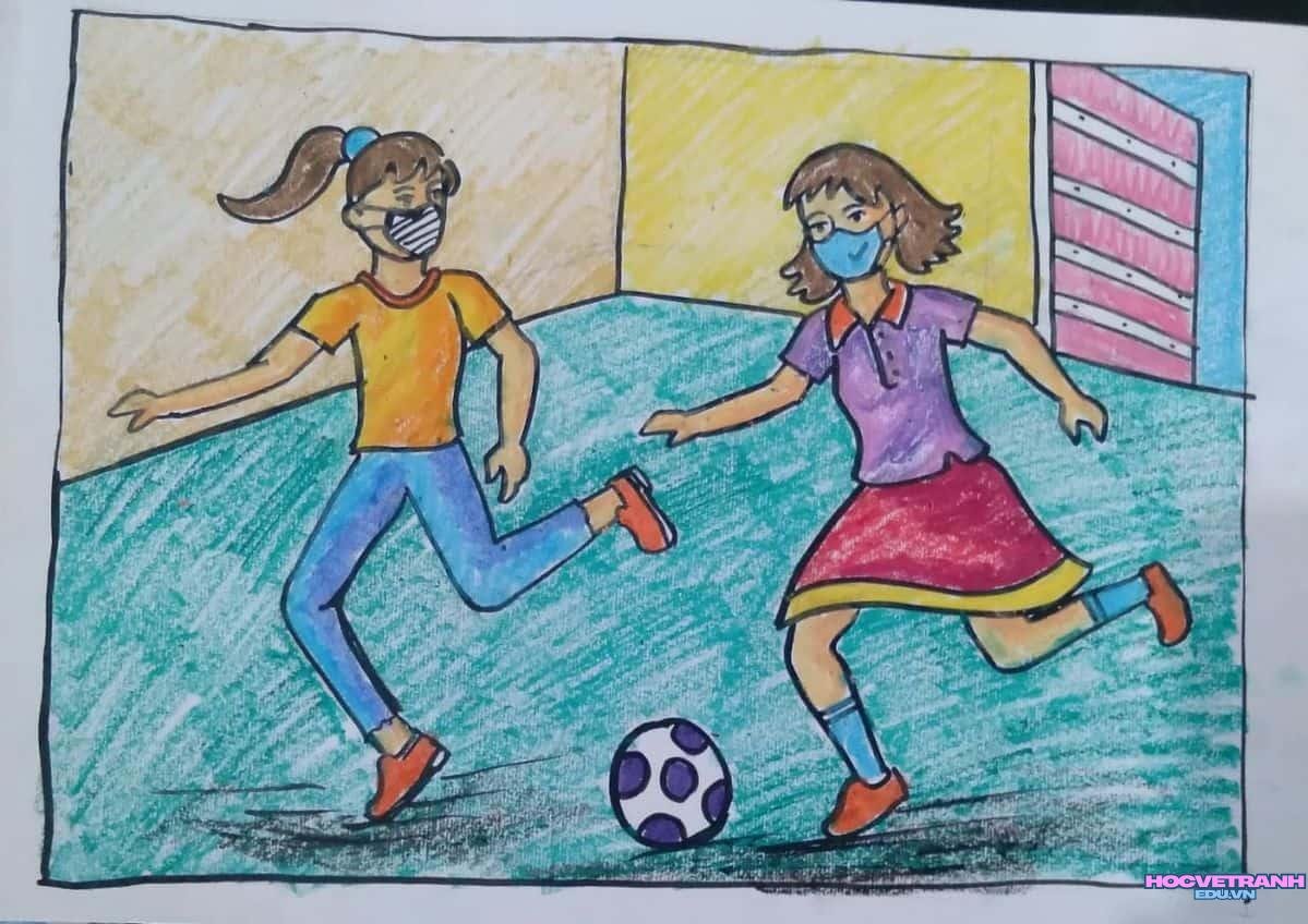 ve tranh da bong tre.