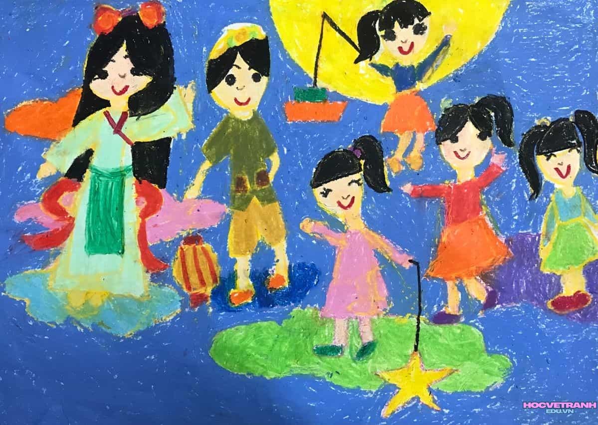 ve tranh dan gian hoi.