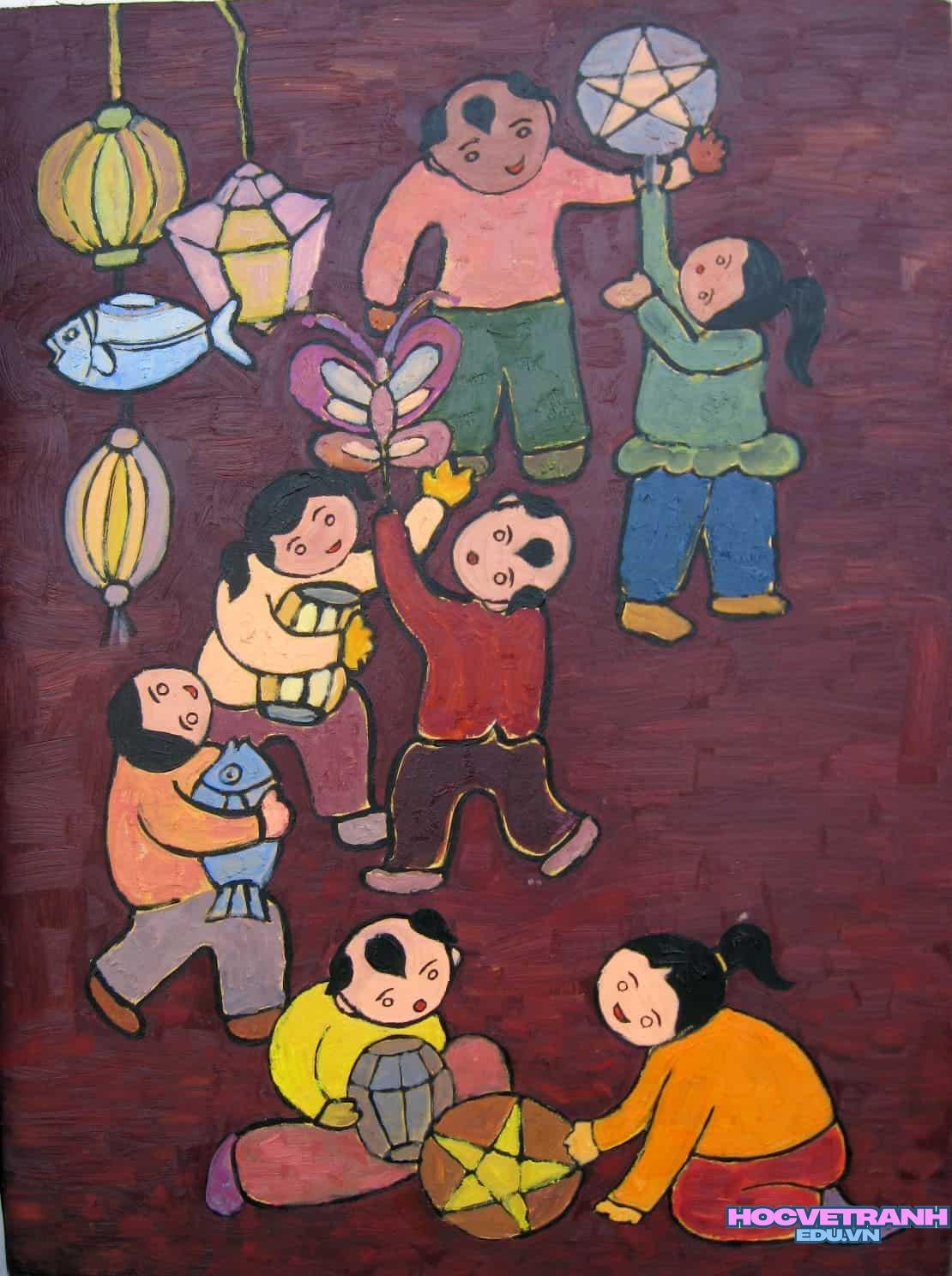 ve tranh dan gian le.