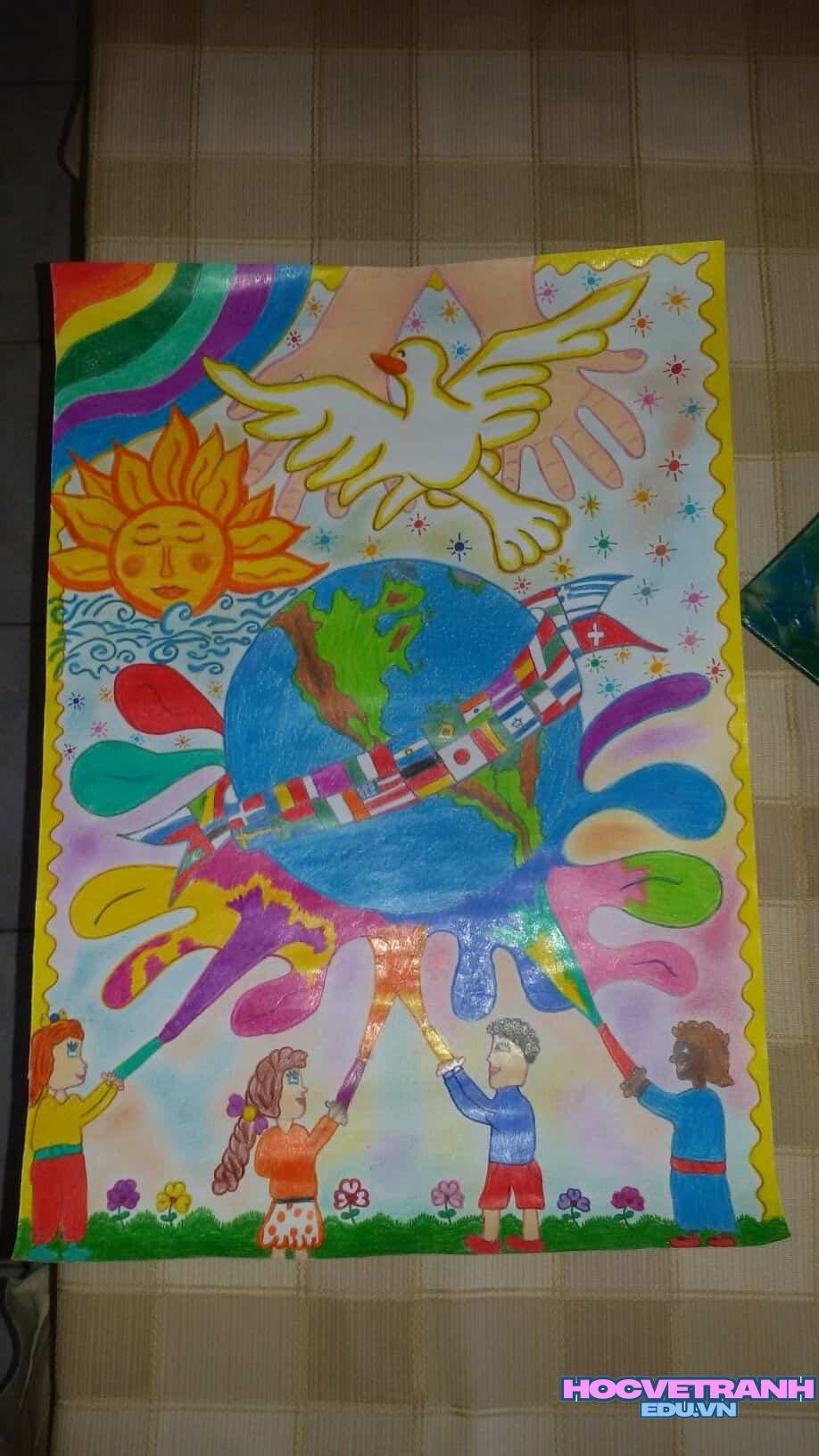 ve tranh dan mach dem.