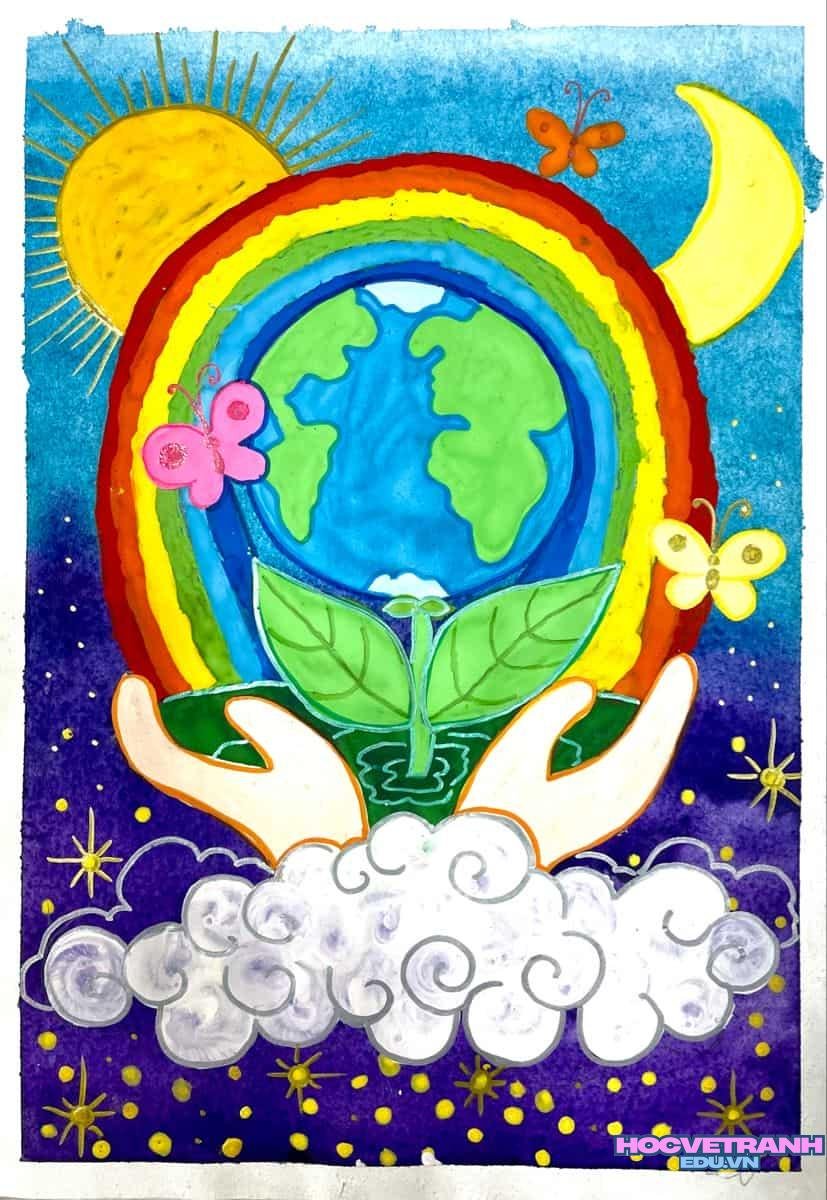 ve tranh dan mach dep.