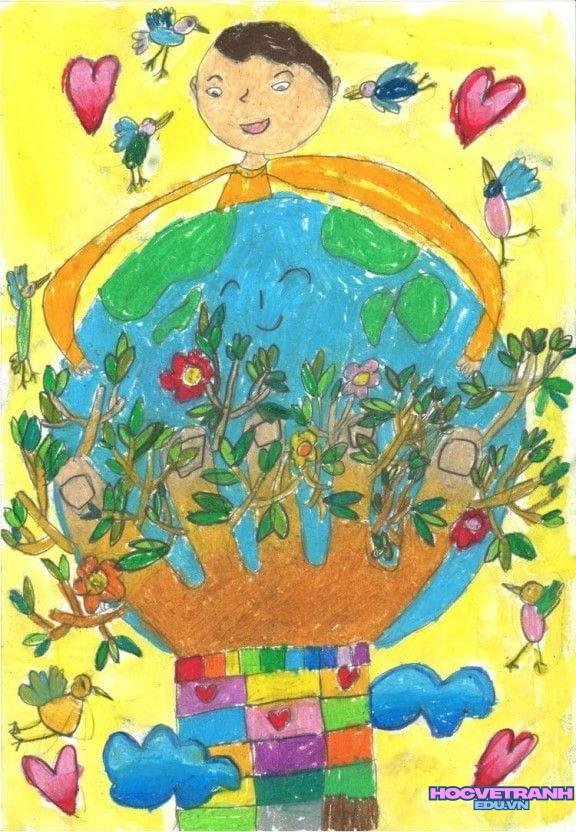 ve tranh dan mach em.