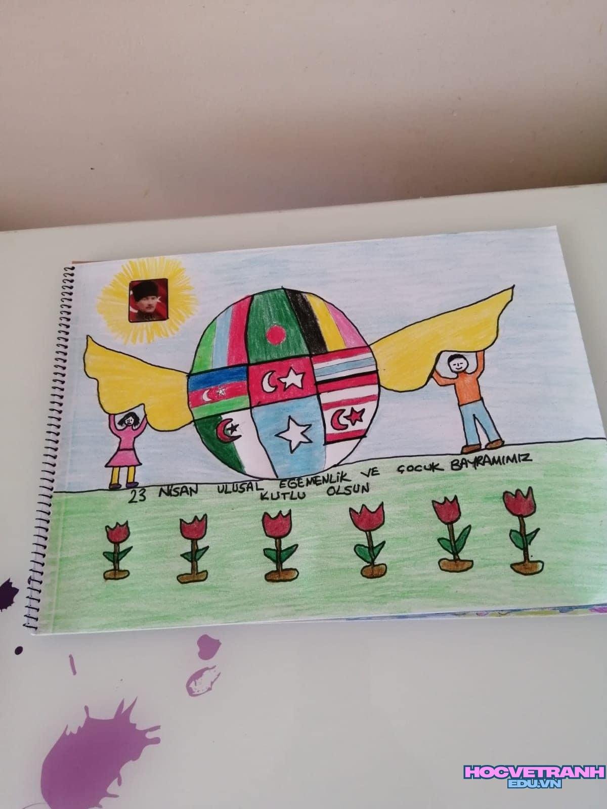 ve tranh dan mach sang.