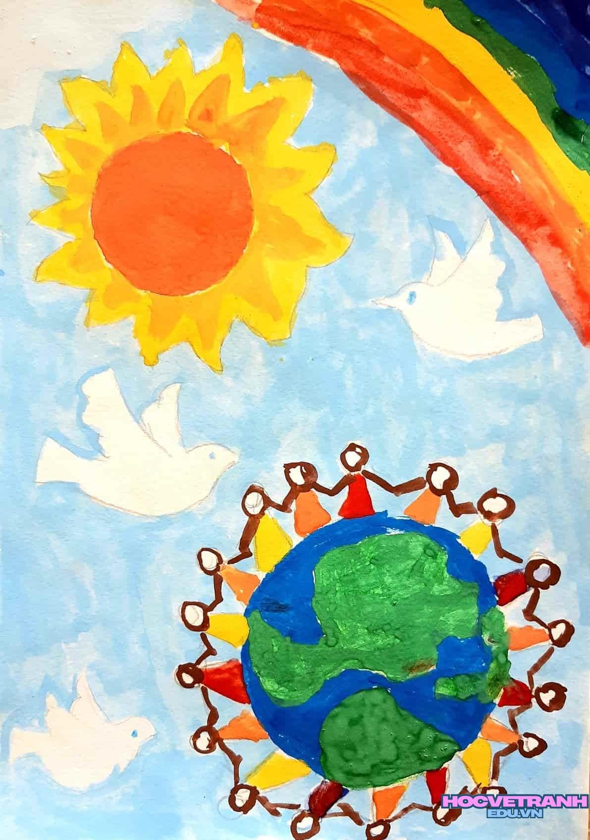 ve tranh dan mach vui.