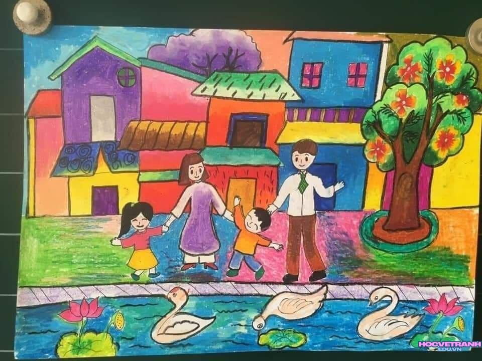 ve tranh danh lam nui.