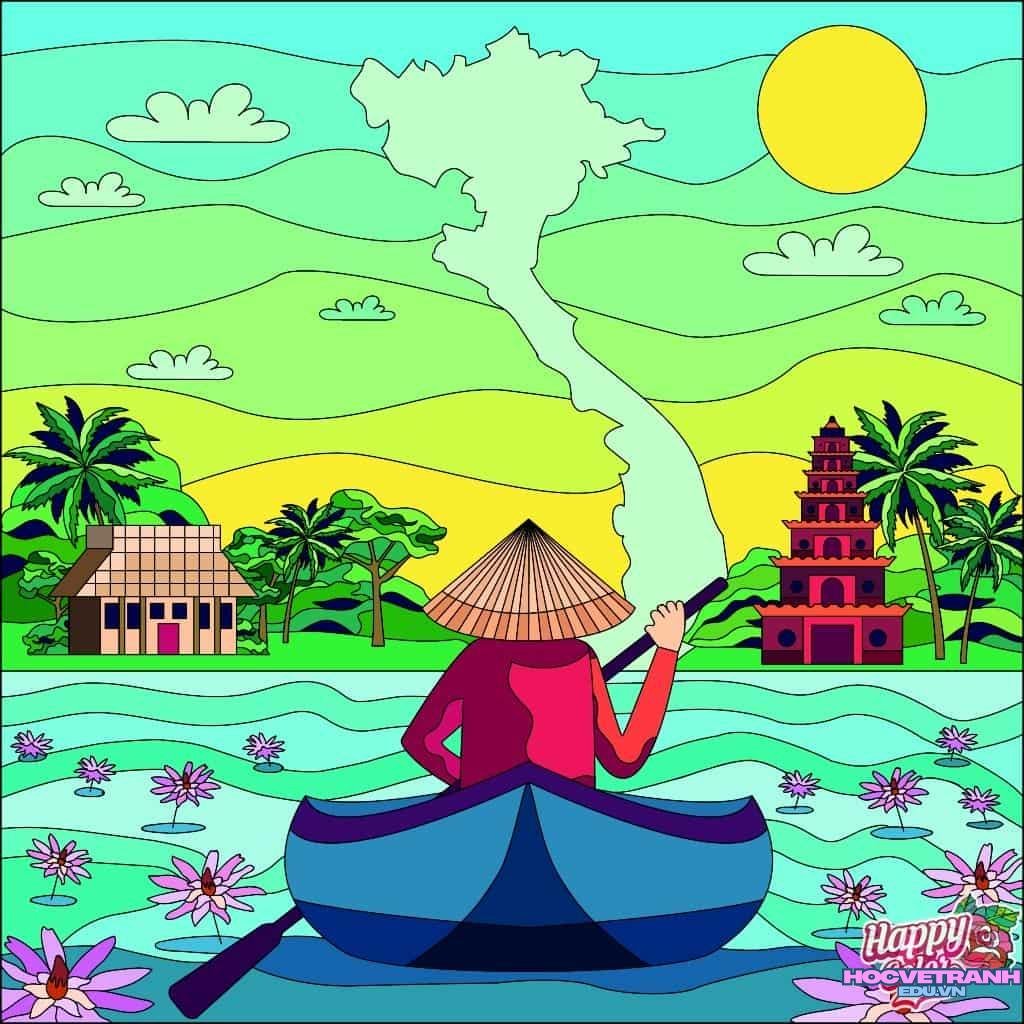 ve tranh danh lam trang.