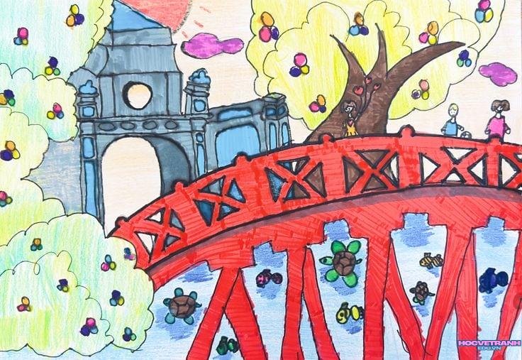 ve tranh danh lam vang.