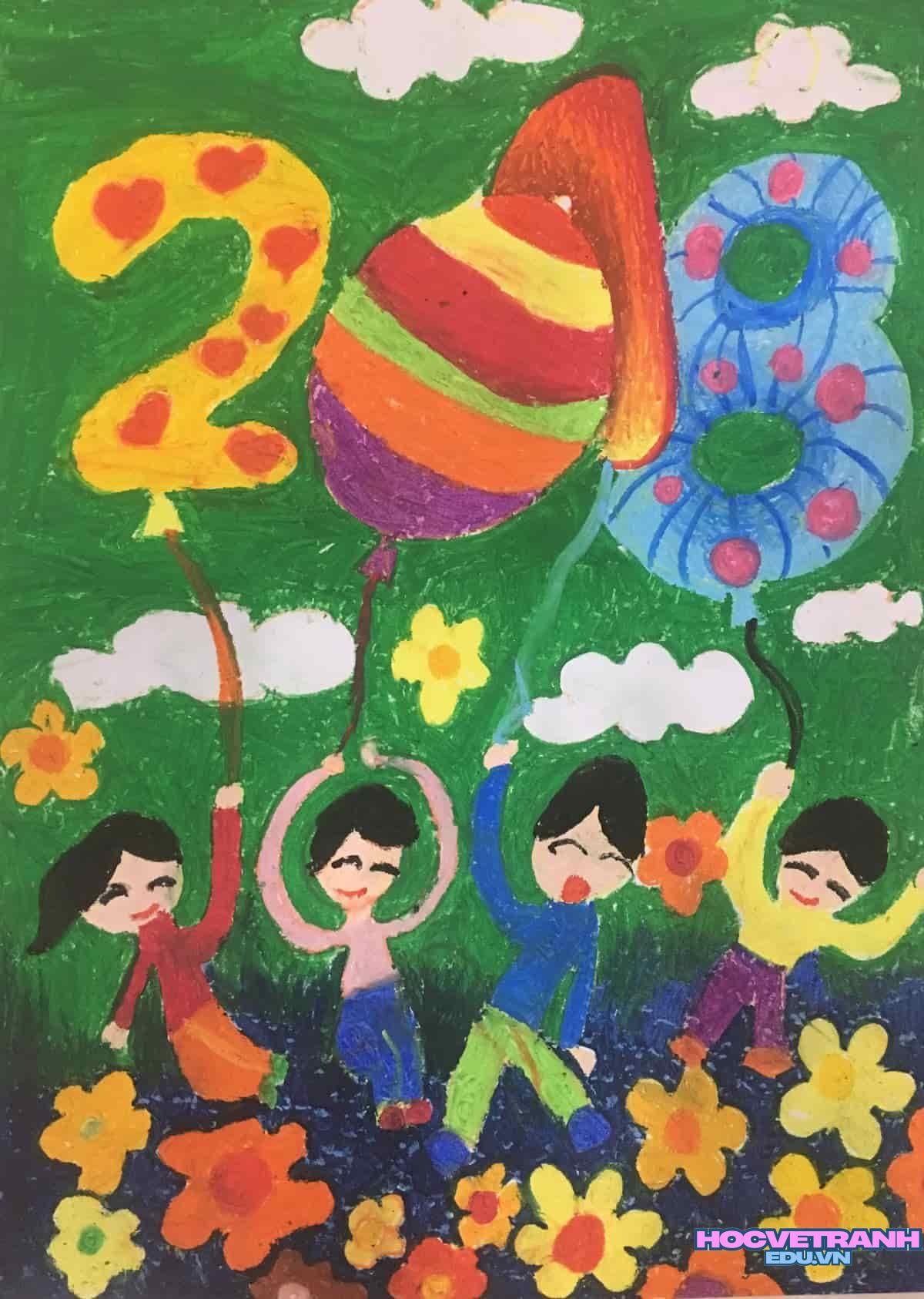 ve tranh de tai don gian.