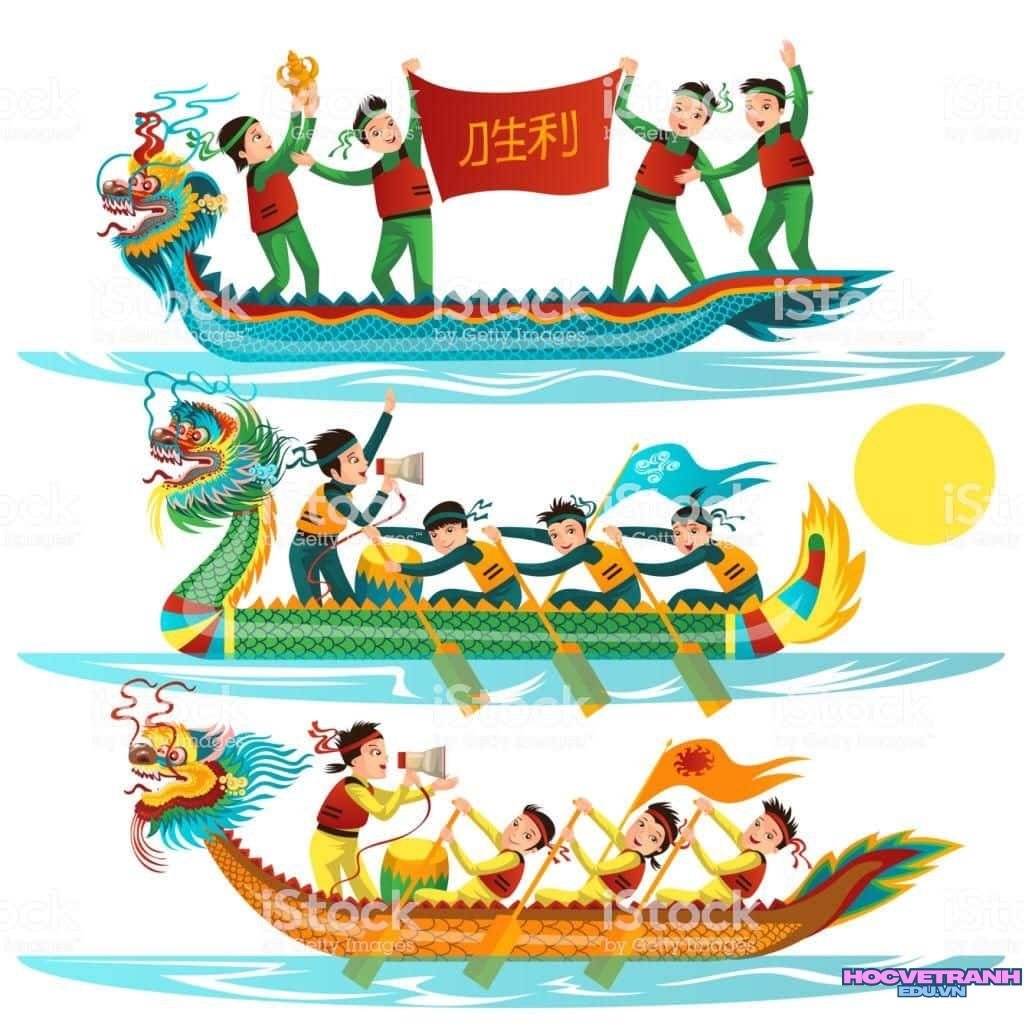 ve tranh doi dua thuyen nhanh.