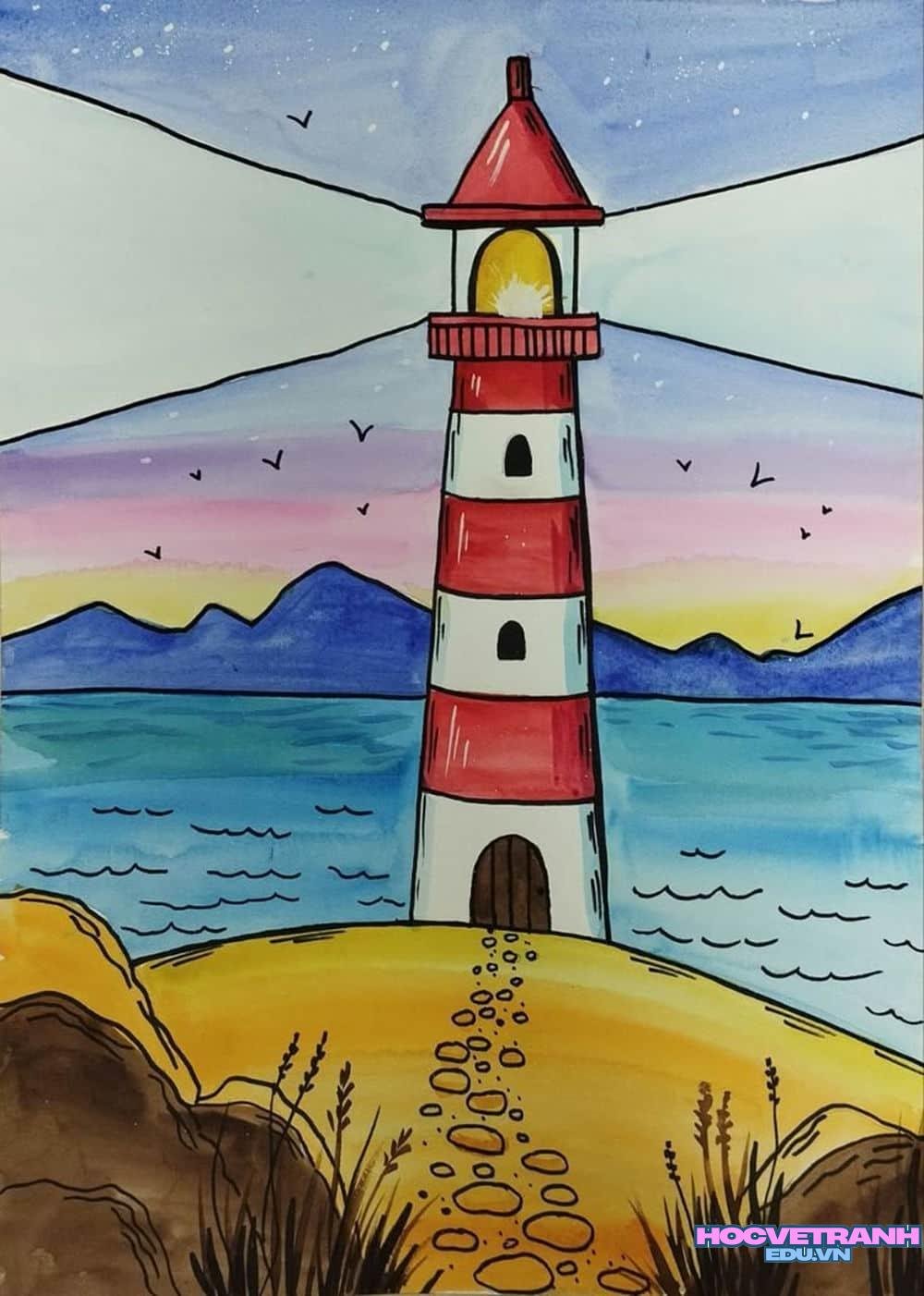 vẽ tranh đơn giản sáng
