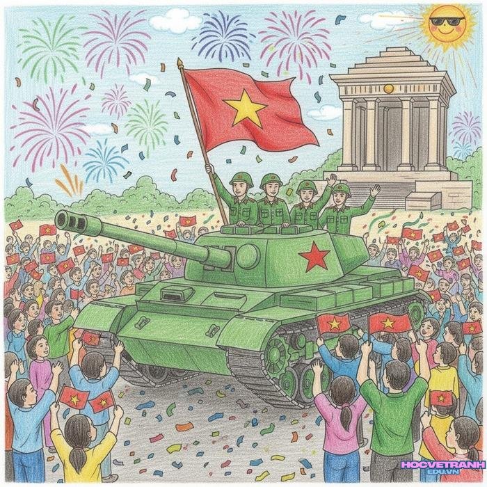 vẽ tranh giải phóng miền nam đẹp nhất