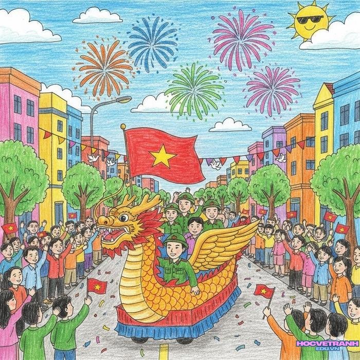 vẽ tranh giải phóng miền nam đẹp