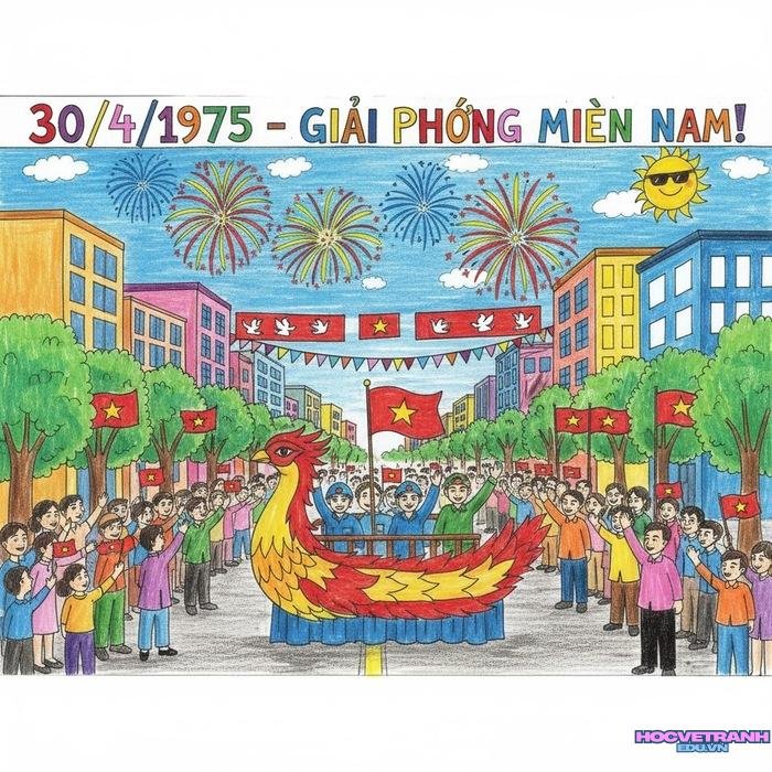 vẽ tranh giải phóng miền nam ngầu