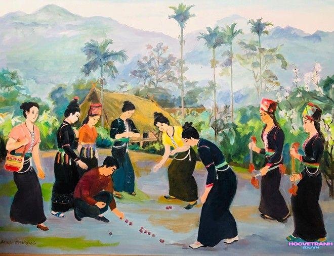 vẽ tranh giỗ tổ dân tộc