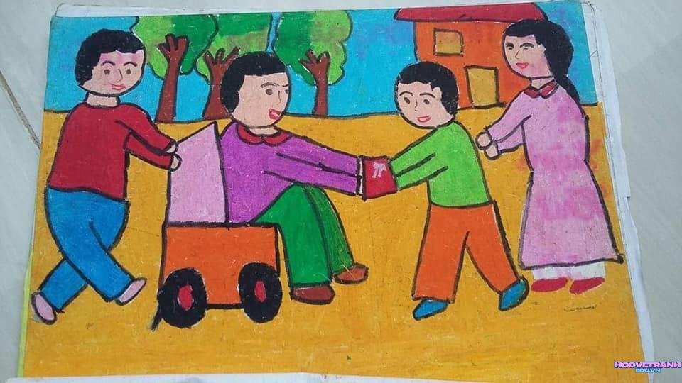 vẽ tranh giúp đỡ hoàn cảnh khó